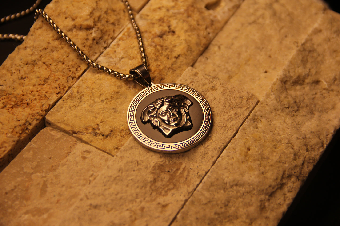 Medusa Statement Mens Waterproof Necklace