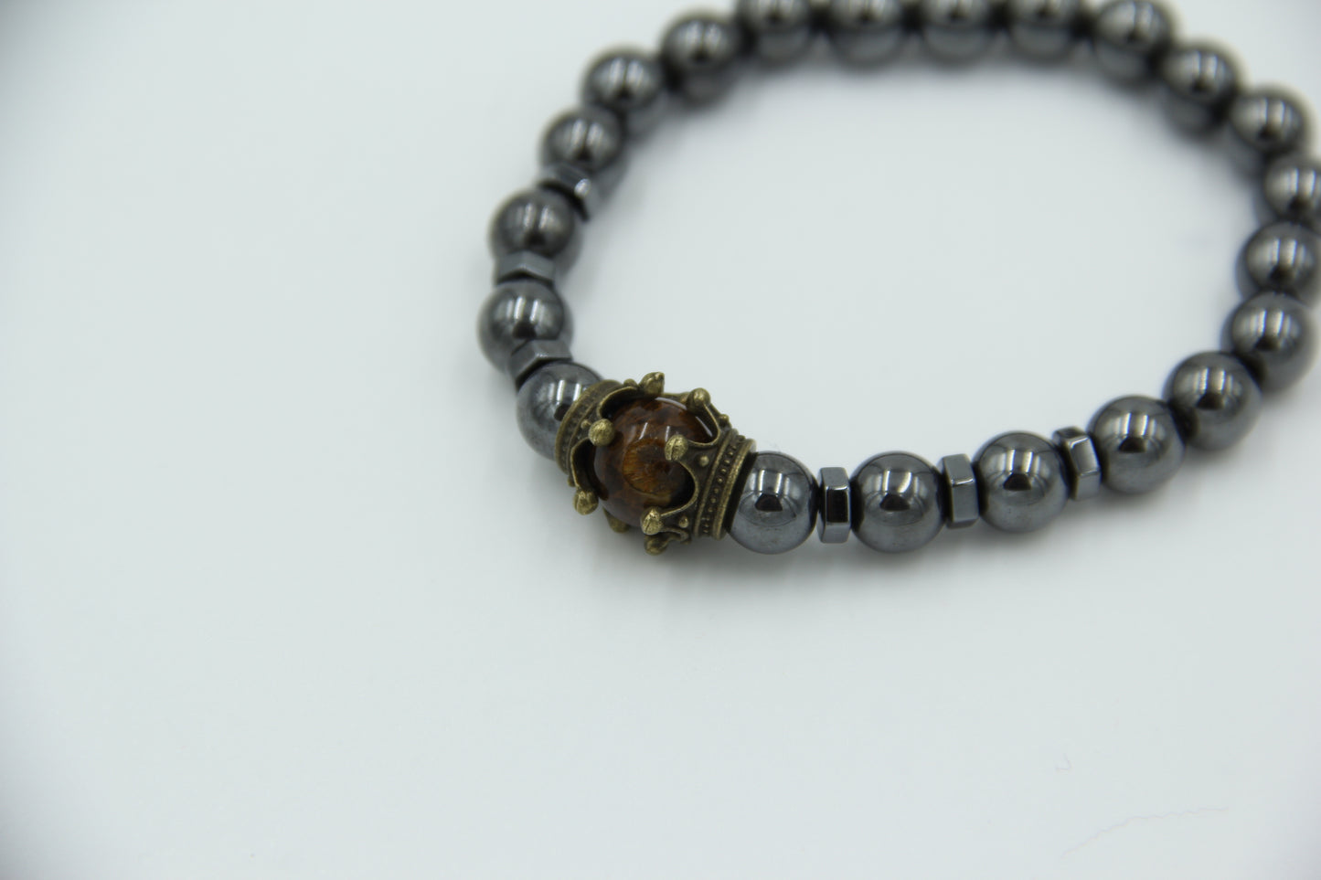 Crownlink Mens Beaded Bracelet