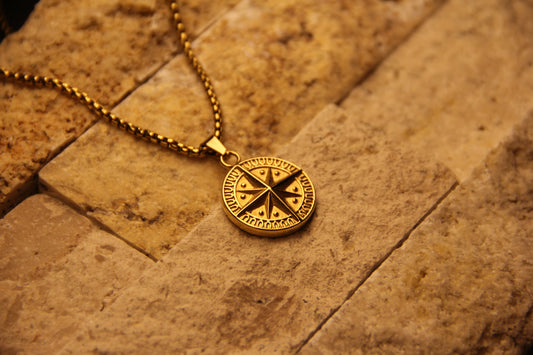 Compass Mens Waterproof Necklace