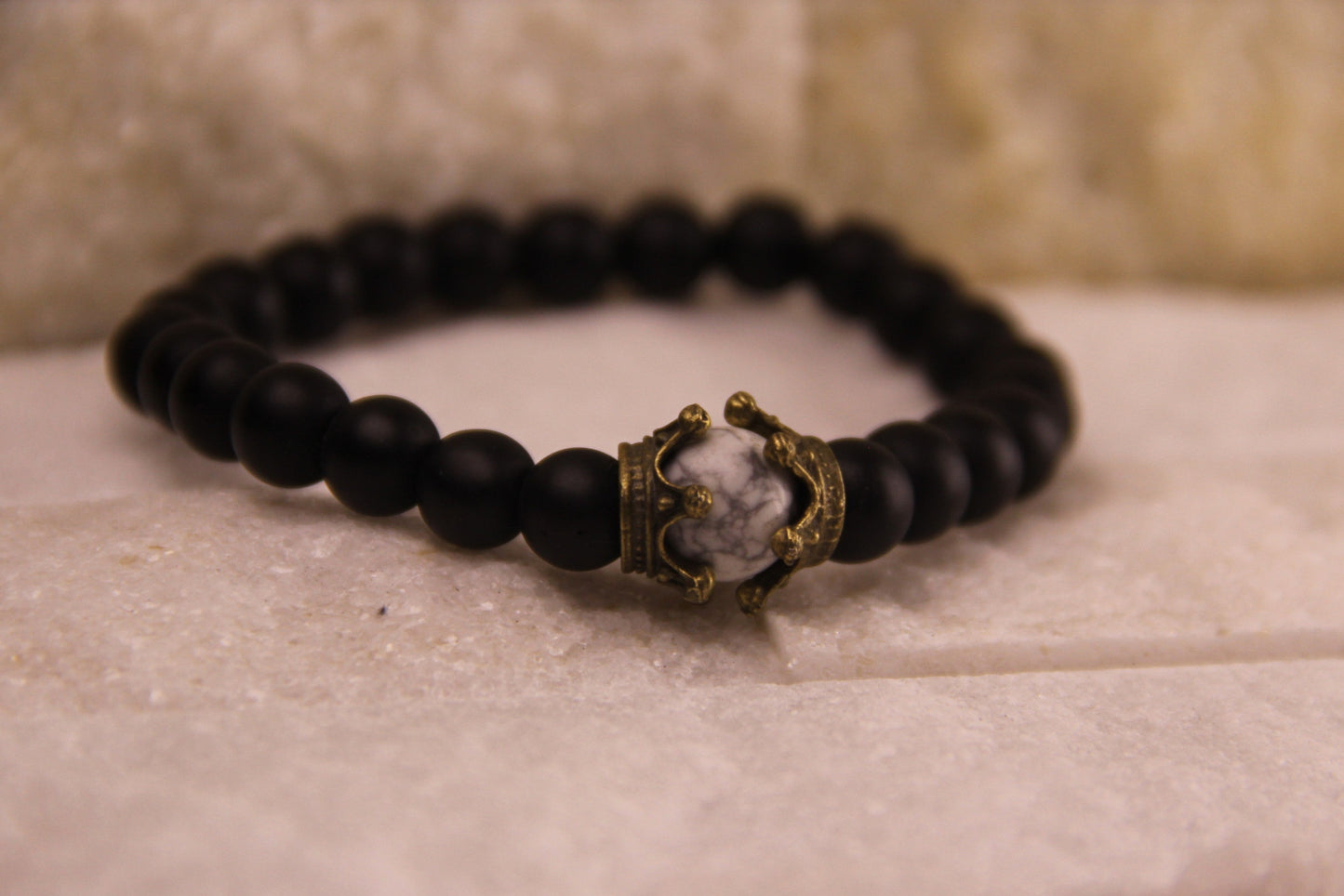 Crownlink Mens Beaded Bracelet