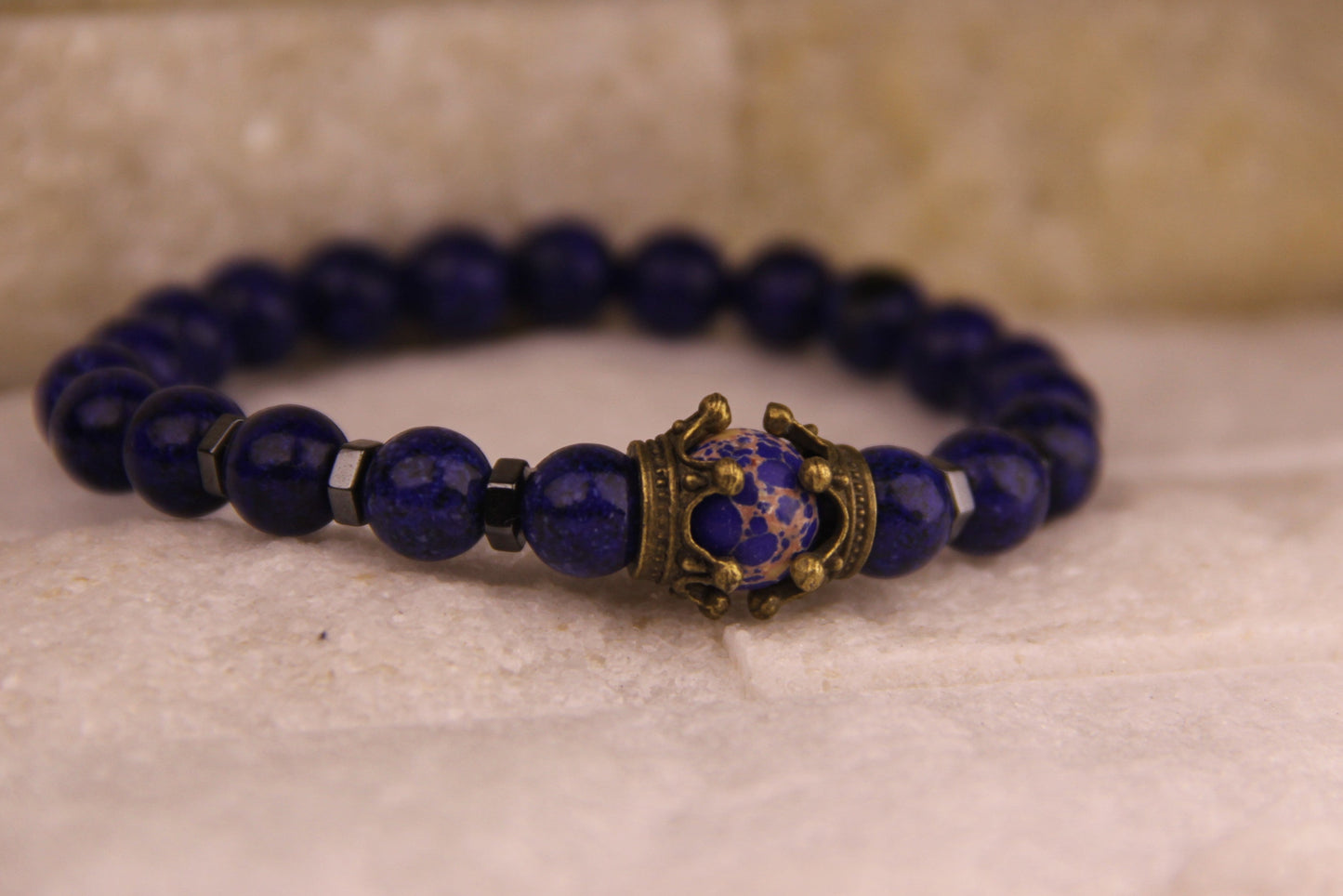 Crownlink Mens Beaded Bracelet