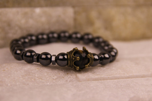 Crownlink Mens Beaded Bracelet