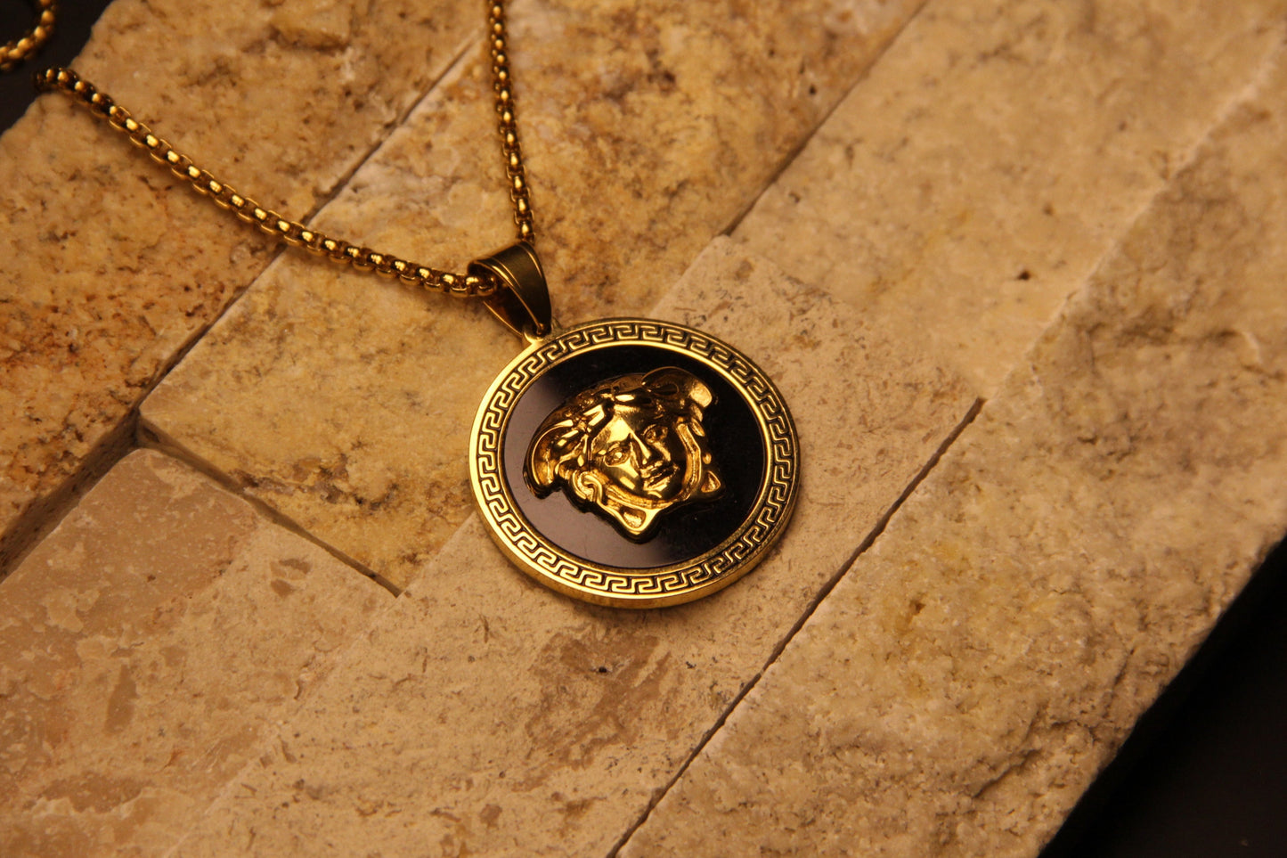 Medusa Statement Mens Waterproof Necklace